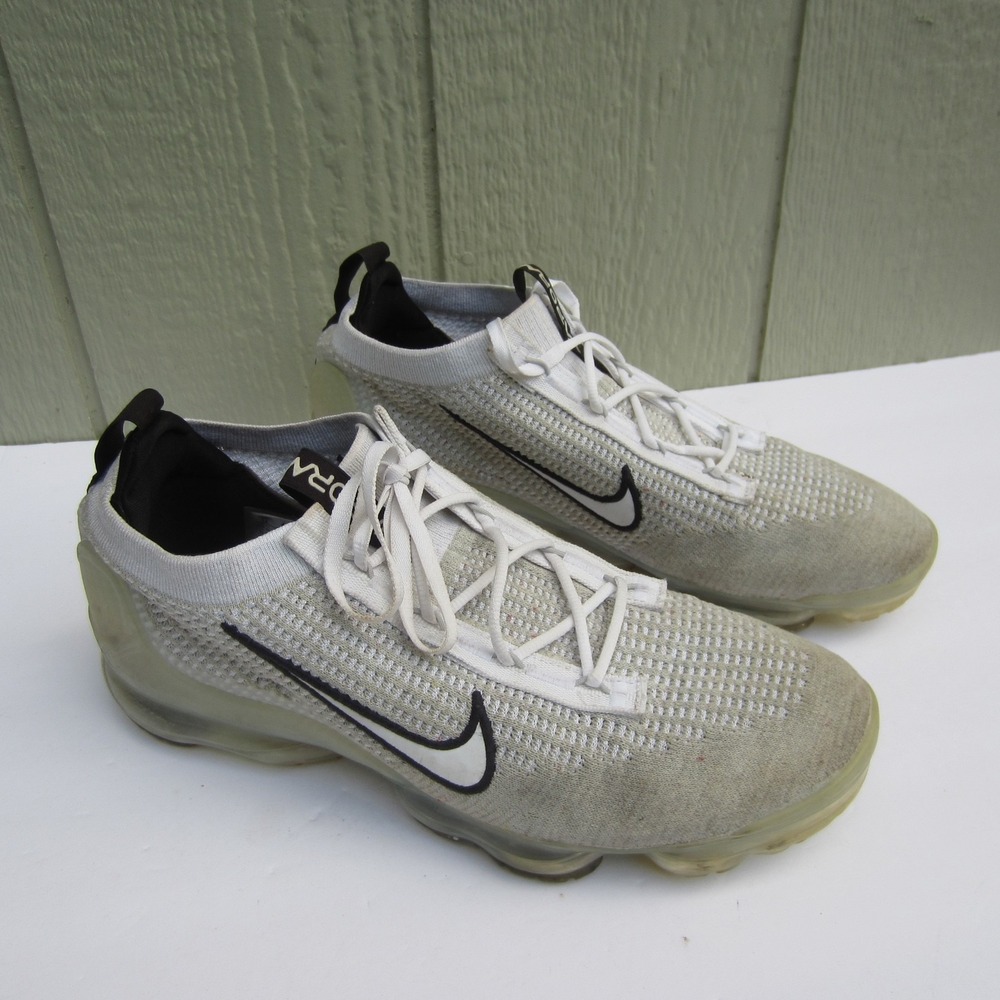 Nike‎ Air VaporMax 2021 Flyknit Mens Size 12 Monochrome Gray DH4084-100 Sport